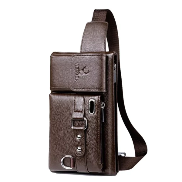 Men PU Leather Waist Bag