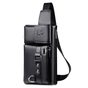 8726b2cc35b94539e210e3686ccb67d6.webp Men PU Leather Waist Bag