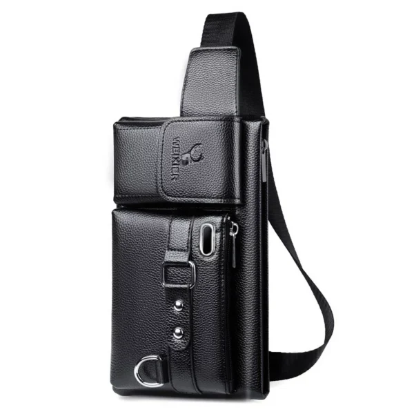 Men PU Leather Waist Bag