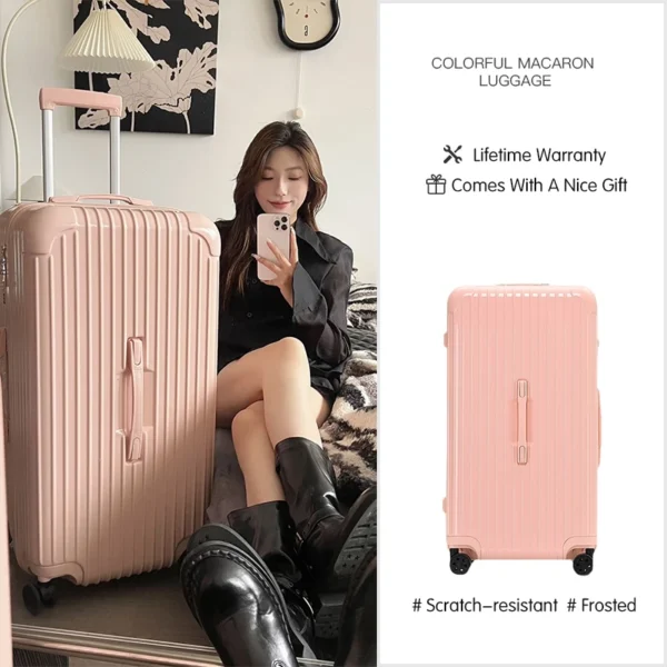 Glossy Large Capacity Trolley Luggage