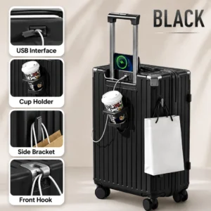 Cup Holder USB Charging Luggage