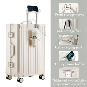 Aluminum Frame Combination Lock Luggage