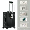 Aluminum Frame USB Charger Suitcase