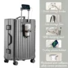 Aluminum Frame USB Charger Suitcase