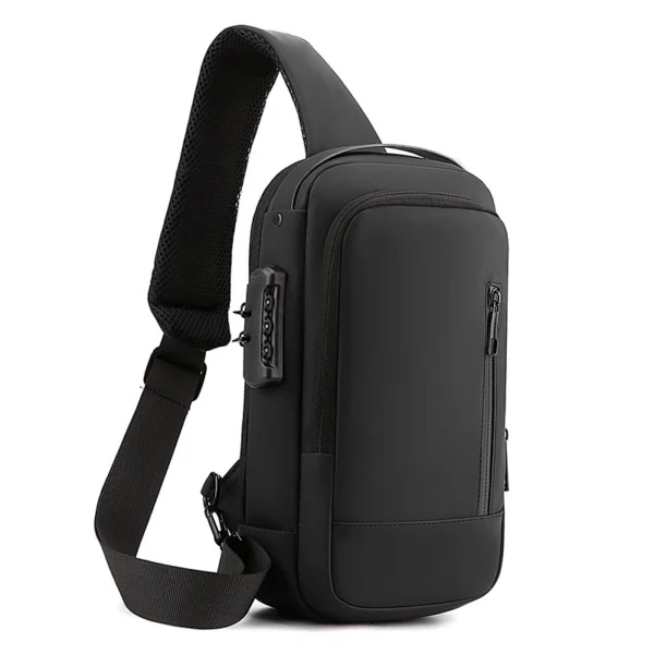 Men Anti Theft USB Sling Bag