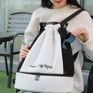 Dry Wet Separation Drawstring Bag